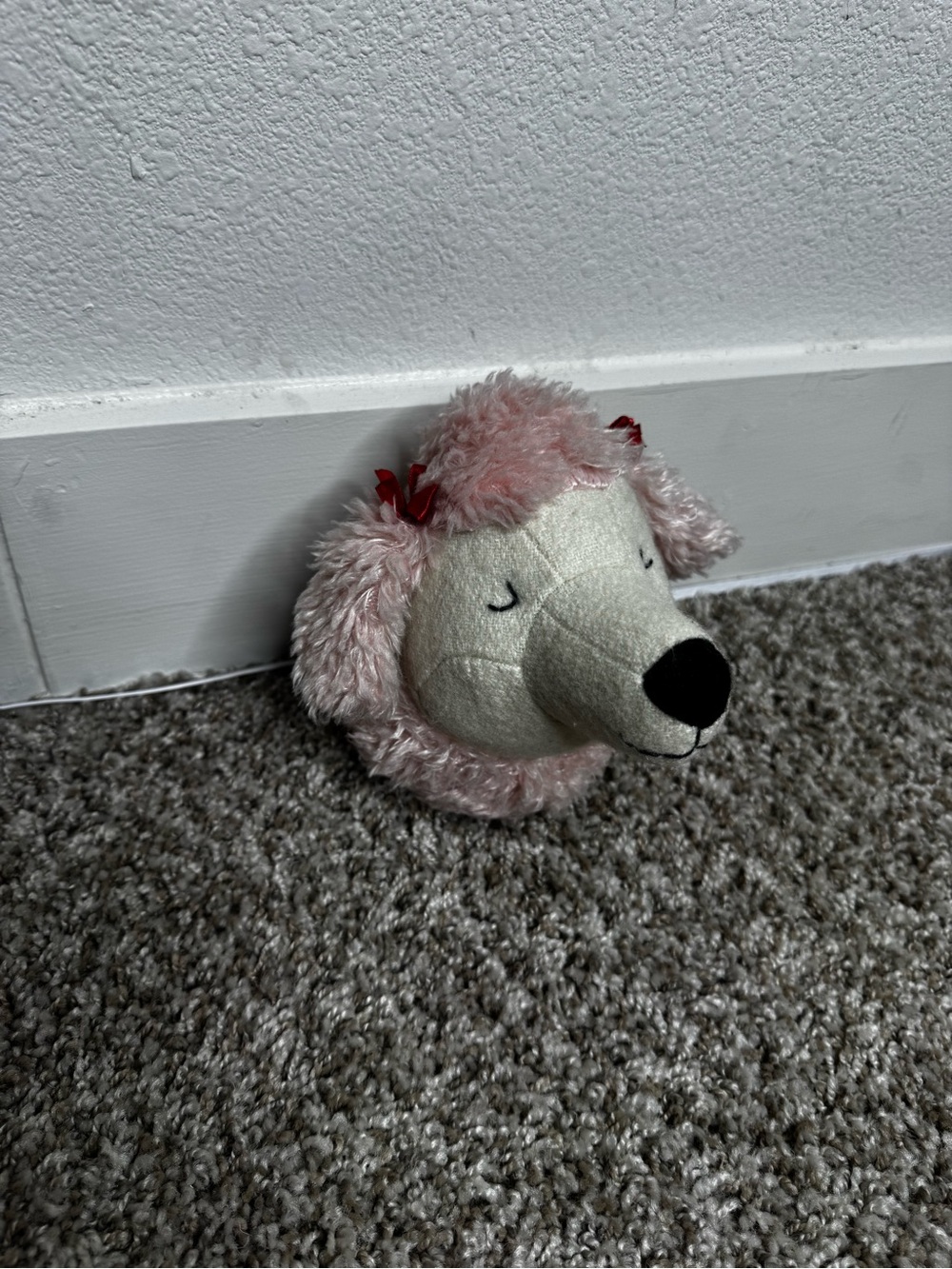 Plush Pink Poodle Small wall art